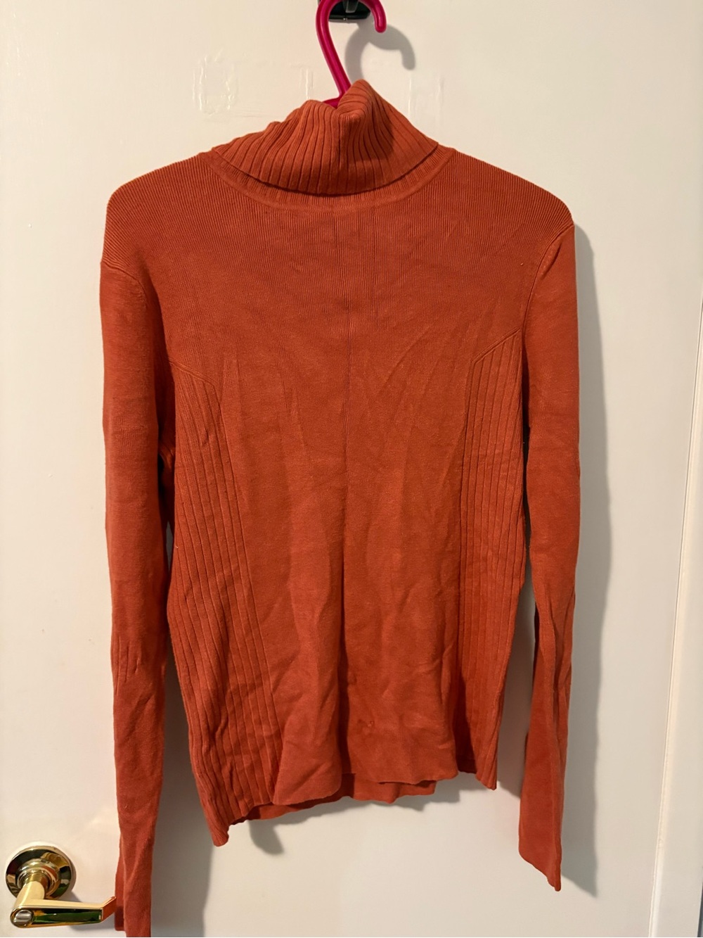 Women’s Orange Turtleneck Sweater